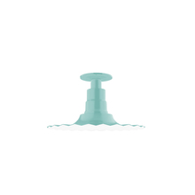 Montclair Light Works FMB158-48 - 12" Radial shade, Flush Mount Light ceiling light, Sea Green