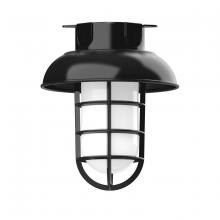 Montclair Light Works FMC060-41 - 8" Vaportite flush mount ceiling light, Black