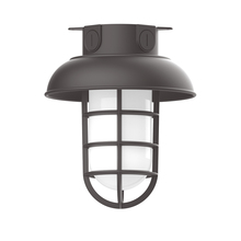 Montclair Light Works FMC060-57 - 8" Vaportite flush mount ceiling light, Bronze Matte