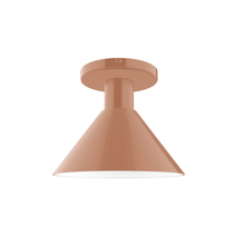 Montclair Light Works FMDX451-19 - 8" Chase Flush Mount, Terracotta