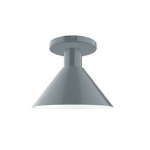 Montclair Light Works FMDX451-40 - 8" Chase Flush Mount, Slate Gray