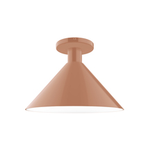 Montclair Light Works FMDX466-19 - 12" Chase Flush Mount, Terracotta