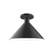 Montclair Light Works FMDX466-41 - 12" Chase Flush Mount, Black
