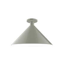 Montclair Light Works FMDX467-24 - 18" Chase Flush Mount, Moss Green