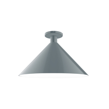 Montclair Light Works FMDX467-40 - 18" Chase Flush Mount, Slate Gray
