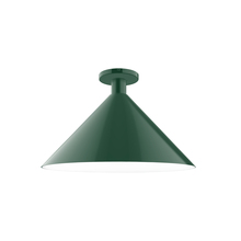 Montclair Light Works FMDX467-42 - 18" Chase Flush Mount, Forest Green