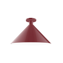 Montclair Light Works FMDX467-55 - 18" Chase Flush Mount, Barn Red