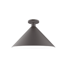 Montclair Light Works FMDX467-57 - 18" Chase Flush Mount, Bronze Matte