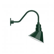 Montclair Light Works GNA102-42 - 10" Angle shade gooseneck wall mount, Forest Green
