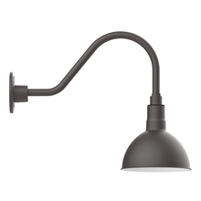 Montclair Light Works GNA114-57 - 8" Deep Bowl shade, gooseneck wall mount, Bronze Matte