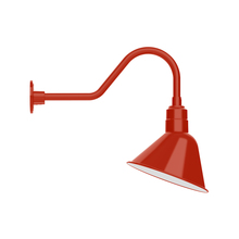 Montclair Light Works GNB103-26 - 12" Angle shade gooseneck wall mount, Vermillion