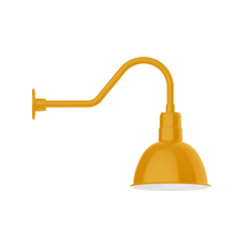 Montclair Light Works GNB116-21 - 12" Deep Bowl shade, gooseneck wall mount, Bright Yellow