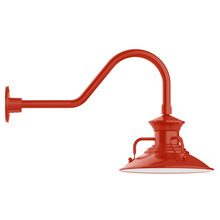 Montclair Light Works GNB142-26 - 12" Homestead shade, gooseneck wall mount, Vermillion