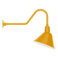 Montclair Light Works GNC104-21 - 14" Angle shade gooseneck wall mount, Bright Yellow