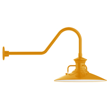 Montclair Light Works GNC143-21 - 18" Homestead shade, gooseneck wall mount, Bright Yellow
