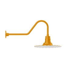 Montclair Light Works GNC159-21 - 16" Radial shade, gooseneck wall mount, Bright Yellow