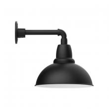 Montclair Light Works GNN106-41 - 12" Cafe shade, straight arm wall mount, Black