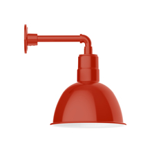 Montclair Light Works GNN116-26 - 12" Deep Bowl shade, Straight Arm wall mount, Vermillion