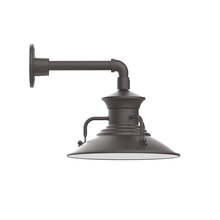 Montclair Light Works GNN142-57 - 12" Homestead shade, Straight Arm wall mount, Bronze Matte