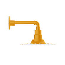 Montclair Light Works GNN158-21 - 12" Radial shade, Straight Arm wall mount, Bright Yellow