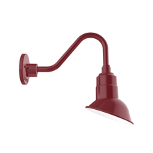 Montclair Light Works GNV101-55 - 7" Angle shade gooseneck wall mount, Barn Red