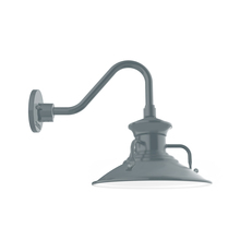 Montclair Light Works GNV142-40 - 12" Homestead shade, Gooseneck wall mount, Slate Gray