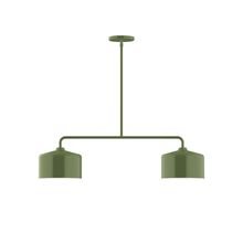 Montclair Light Works MSG419-22 - 2-Light Axis Linear Pendant, Fern Green