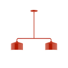 Montclair Light Works MSG419-26 - 2-Light Axis Linear Pendant, Vermillion