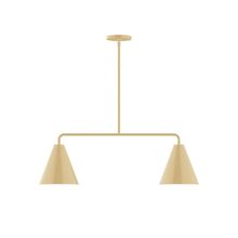 Montclair Light Works MSG420-17 - 2-Light Jynx Linear Pendant, Ivory
