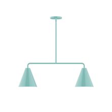 Montclair Light Works MSG420-48 - 2-Light Jynx Linear Pendant, Sea Green
