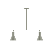 Montclair Light Works MSG436-24 - 2-Light Axis Linear Pendant, Moss Green