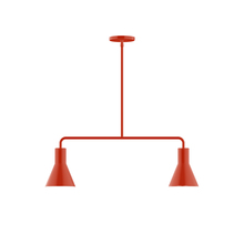 Montclair Light Works MSG436-26 - 2-Light Axis Linear Pendant, Vermillion