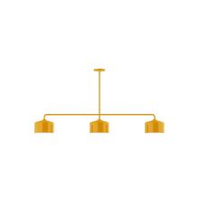 Montclair Light Works MSN419-21 - 3-Light Axis Linear Pendant, Bright Yellow