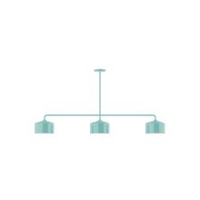 Montclair Light Works MSN419-48 - 3-Light Axis Linear Pendant, Sea Green
