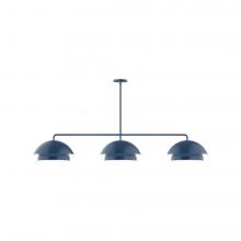 Montclair Light Works MSNX445-50-L12 - 3-Light Axis LED Linear Pendant, Navy