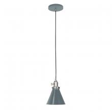 Montclair Light Works PEB405-40-96 - Uno 6" Pendant,  Slate Gray with Brushed Nickel hardware