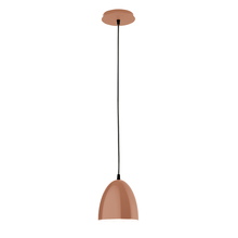 Montclair Light Works PEB417-19-C21 - 6" Jill shade, white cord with canopy, Terracotta