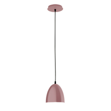 Montclair Light Works PEB417-20 - 6" Jill shade, black cord with canopy, Mauve