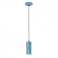 Montclair Light Works PEB418-54-C21 - 3.5" Jordan shade, white cord with canopy, Light Blue