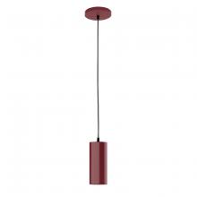 Montclair Light Works PEB418-55-C21 - 3.5" Jordan shade, white cord with canopy, Barn Red