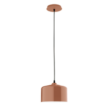 Montclair Light Works PEB419-19 - 8.5" Julia shade, black cord with canopy, Terracotta