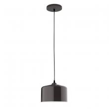 Montclair Light Works PEB419-51 - 8.5" Julia shade, black cord with canopy, Architectural Bronze