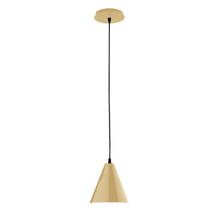 Montclair Light Works PEB420-17 - 8" Jynx shade, black cord with canopy, Ivory
