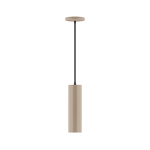 Montclair Light Works PEB426-18-C21 - 3.5" x 12" Beam Pendant, white cord with canopy, Clay