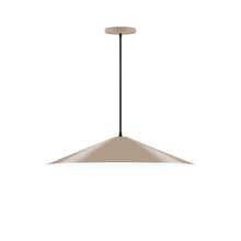 Montclair Light Works PEB429-18-C21 - 24" Vessel Pendant, white cord with canopy, Clay