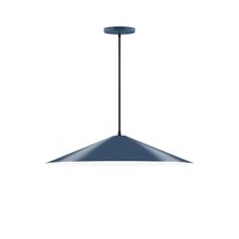 Montclair Light Works PEB429-50-C21 - 24" Vessel Pendant, white cord with canopy, Navy