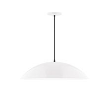Montclair Light Works PEB439-44-C21 - 24" Plateau Pendant, white cord with canopy, White