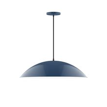 Montclair Light Works PEB439-50-C21 - 24" Plateau Pendant, white cord with canopy, Navy