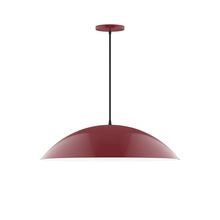 Montclair Light Works PEB439-55-C21 - 24" Plateau Pendant, white cord with canopy, Barn Red