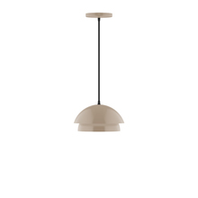 Montclair Light Works PEBX445-18-C21 - 10" Nest Pendant, white cord with canopy, Clay
